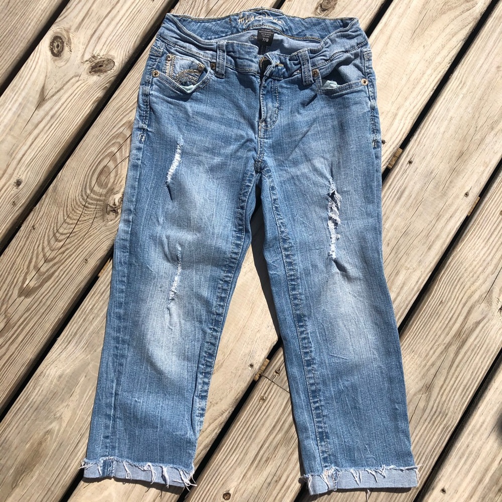 Ariya jeans light blue capris